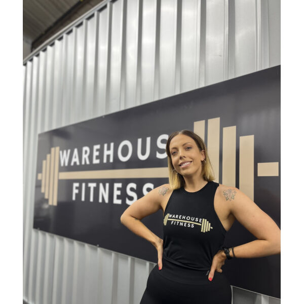 Warehouse Fitness  - Women's Racerback Cropped Tank Thumbnail